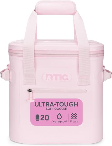 RTIC Soft Cooler 20 Can, Insulated Bag Portable Ice Chest Box for Lunch, Beach, Drink, Beverage, Travel, Camping, Picnic, Car, Trips, Floating Cooler Leak-Proof with Zipper