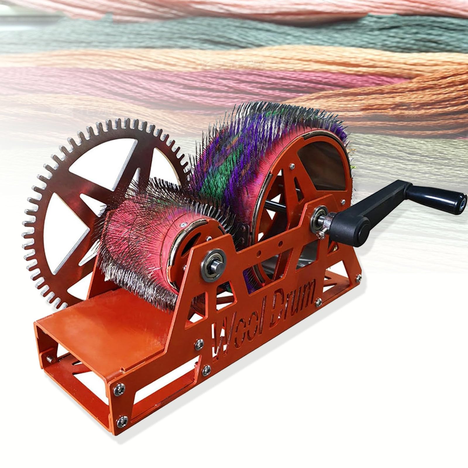 Machine à carder avec tambour de mélange rapide pour filage de laine