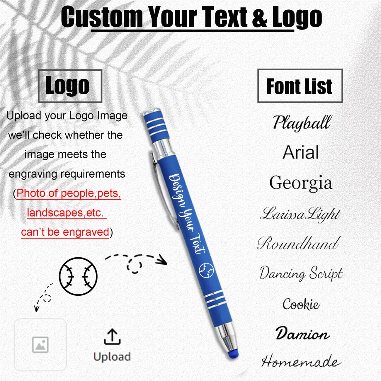 Generisch Personalisierte Kugelschreiber, individuell lasergraviert Stylus-Stifte in großen Mengen mit Text, Logo, Metall-Kugelschreiber, Geschenk für Büro, Business, Schule，Hochzeitsgeschenke
