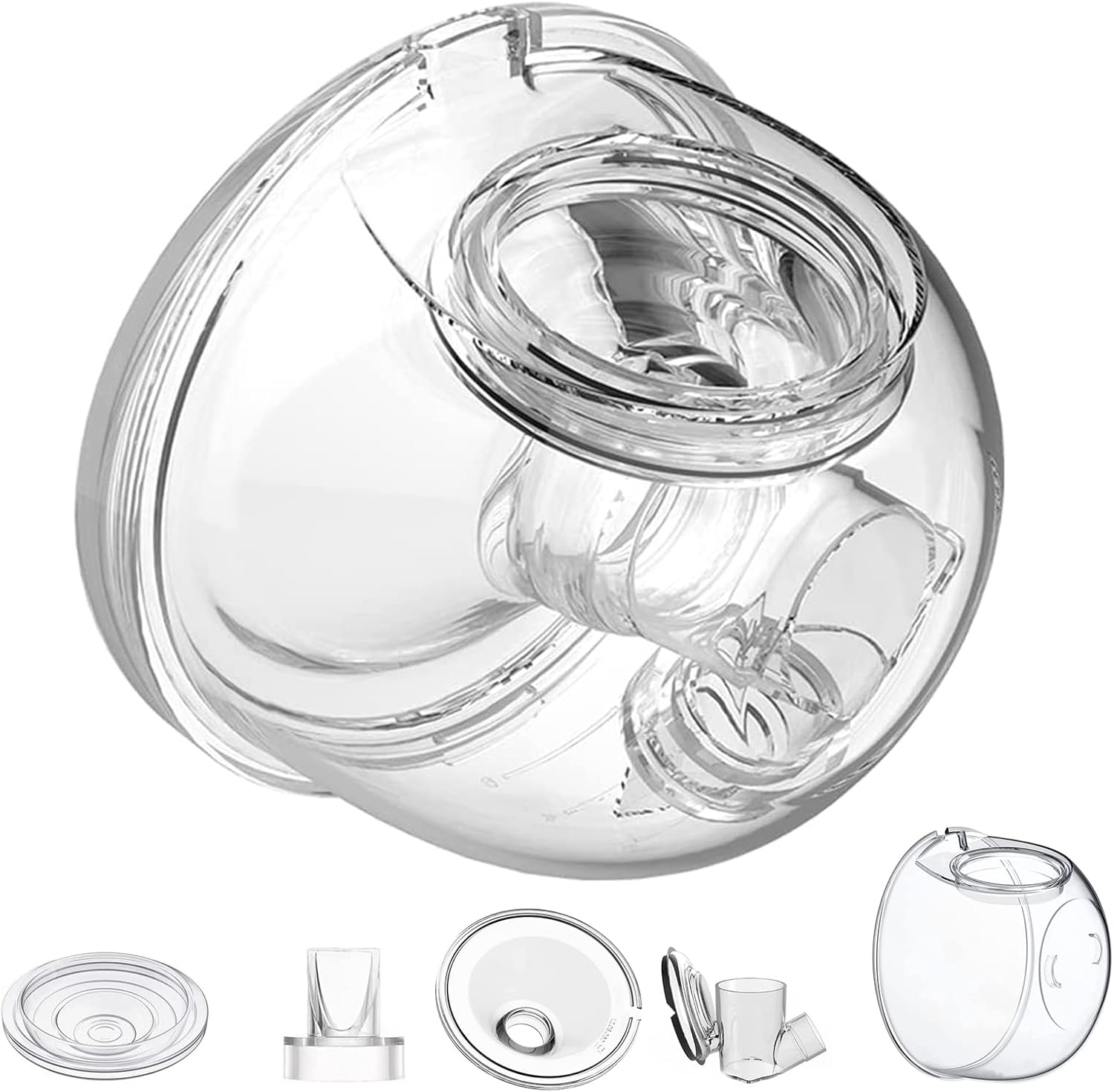 Wearable Breast Pump Accessories Milk Collector Cup,Compatible with TSRETE S12/S9,Kmaier S12 Wearable Breast Pump,Overall Collector Cup 24MM