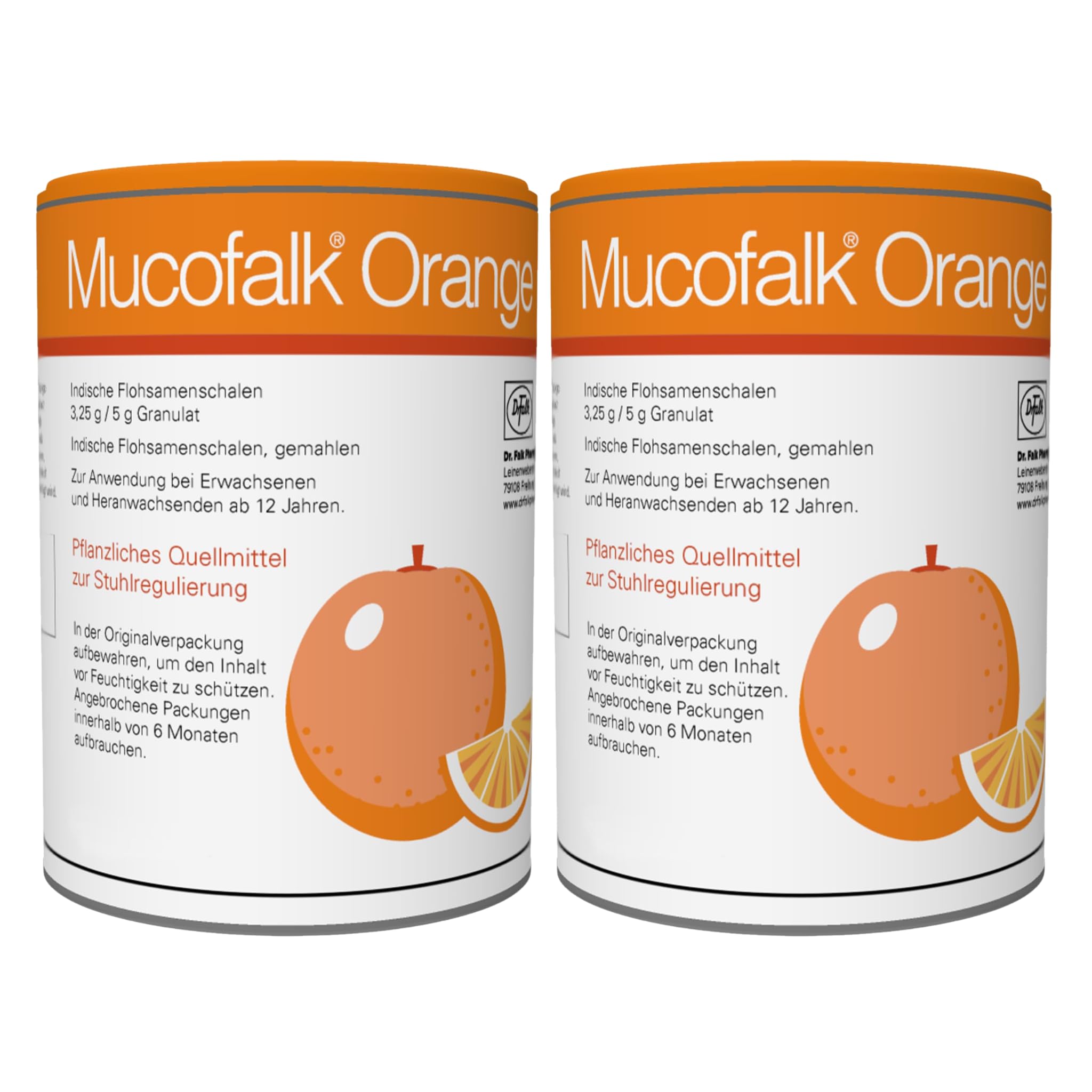Mucofalk Orange, Flohsamenschalen bei Darmbeschwerden, 2x300g