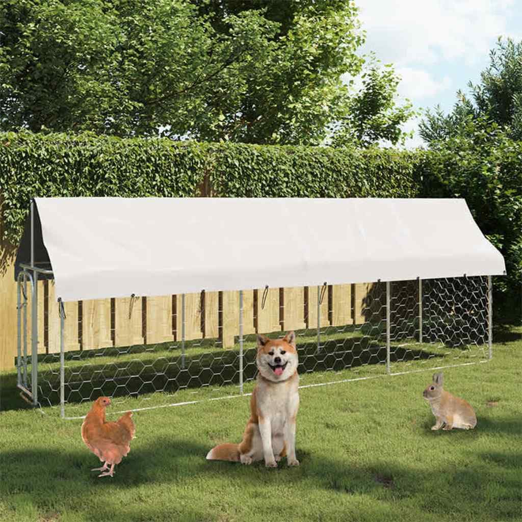 Chenil extérieur avec toit 400x100x150 cm
