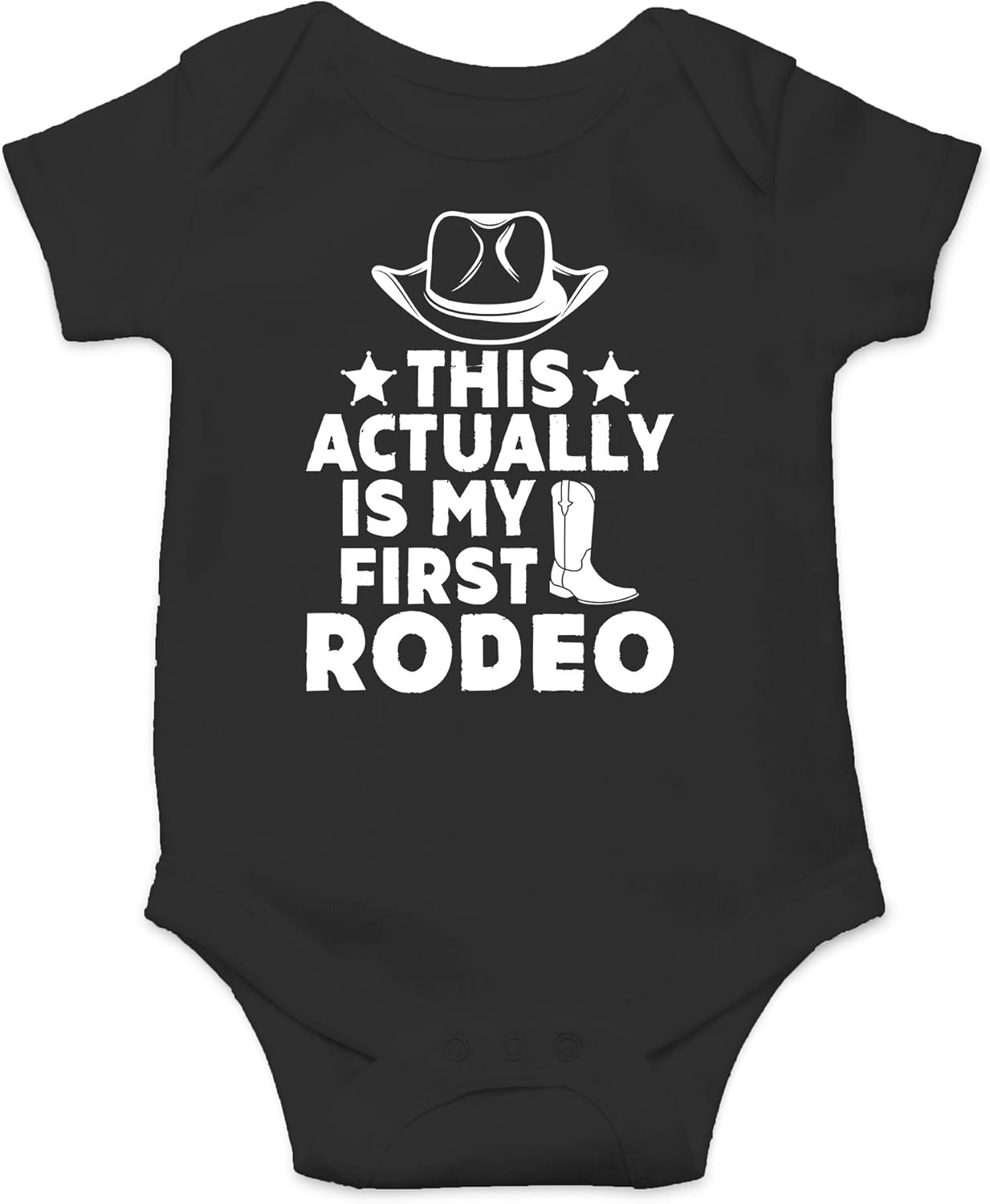 AW Fashions This Is Actually My First Rodeo Baby Bodysuit Funny Cute Outfit Infant Clothing Newborn Romper