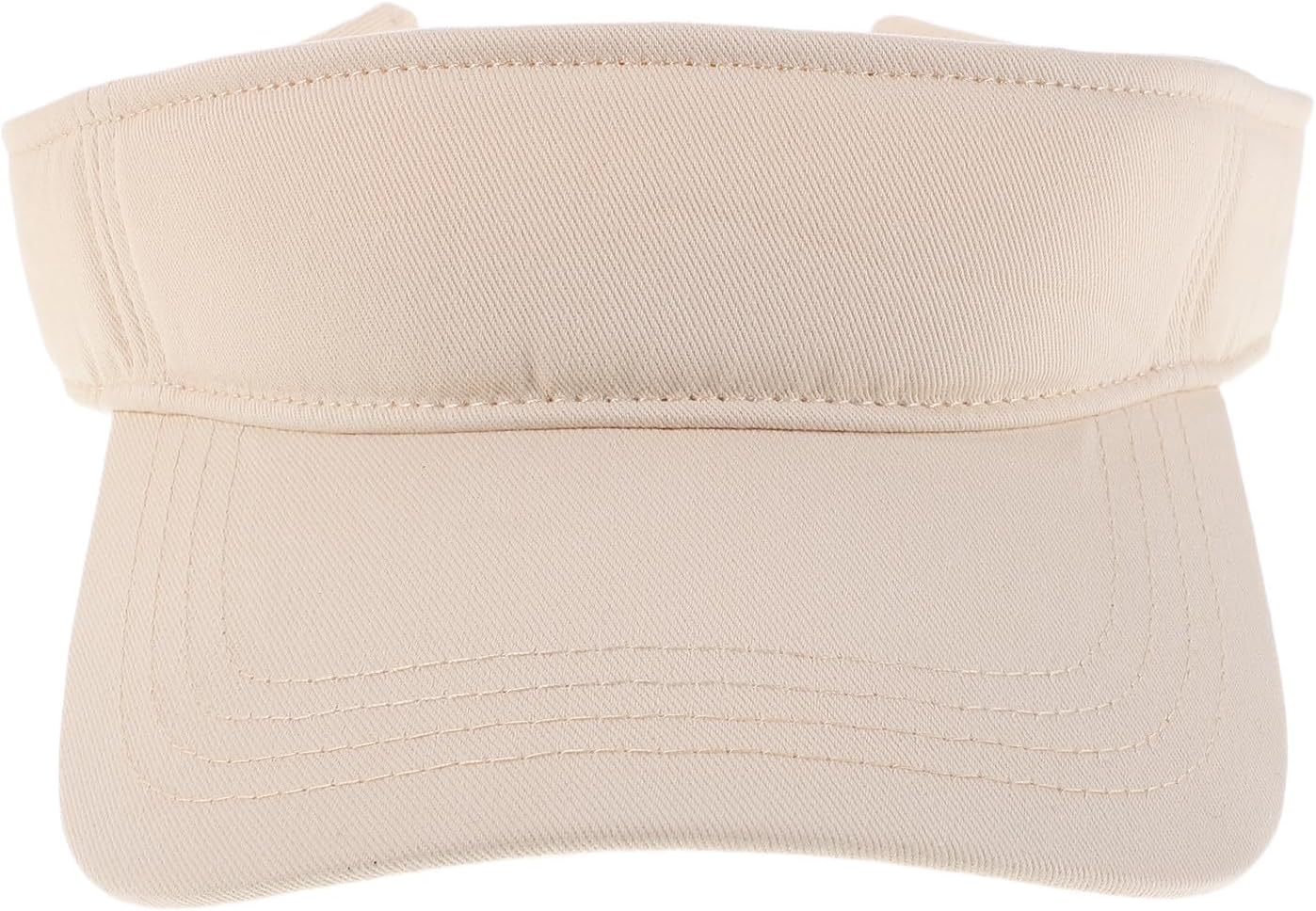 Levemolo Adjustable Unisex Sun Visor Cap for Men and Women, Cotton Material with Open Top Design, Lightweight Breathable Tennis Hat for Everyday Outings and Outdoor Sports in Beige