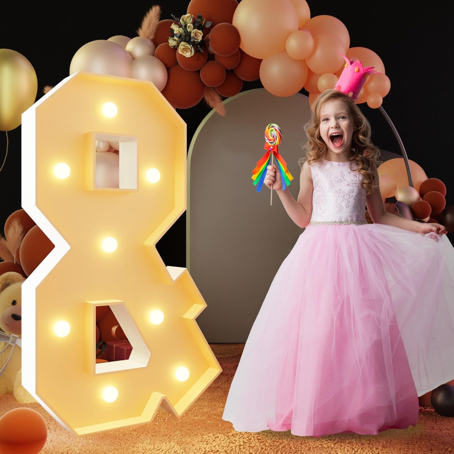Marquee Light Up Letters LED Warm Light Birthday Party(Letter+,2.3FT/70CM)