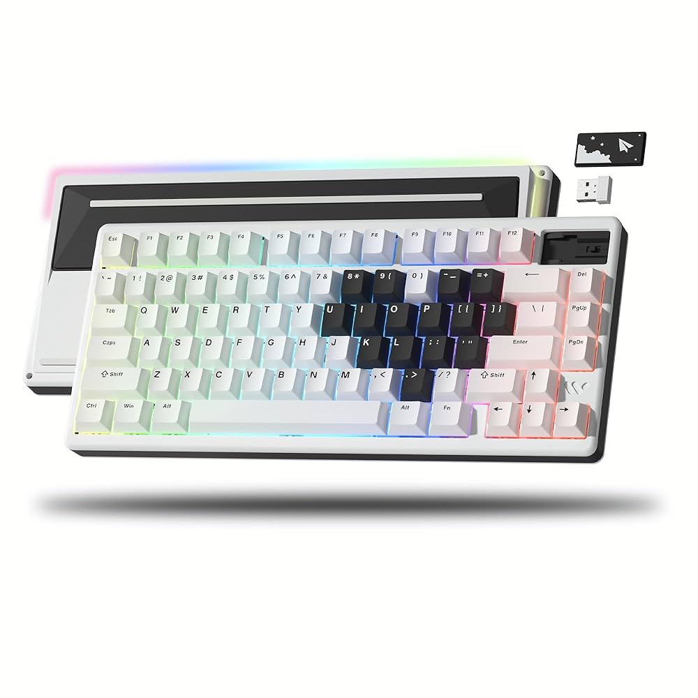 womier sk71 Yunzii al71 ゲーミングキーボード Amazon.com: YUNZII AL71 75% Mechanical Keyboard,Full