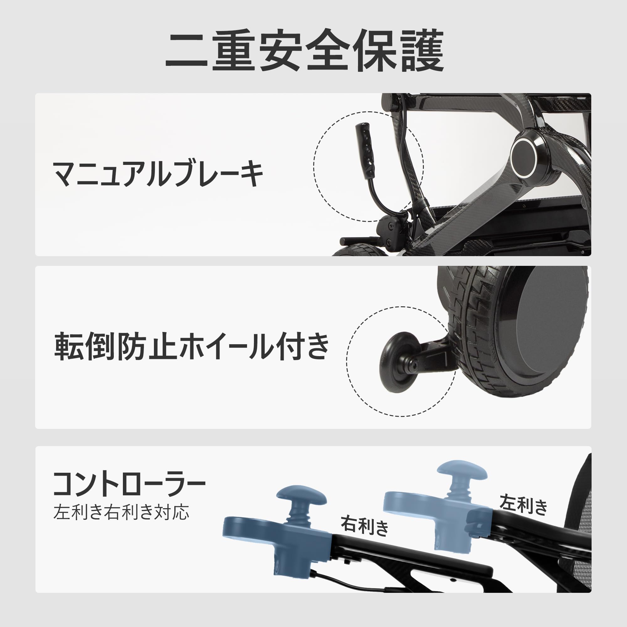 Amazon | 電動車いす 軽量（わずか12Kg ）100%カーボンファイバー製