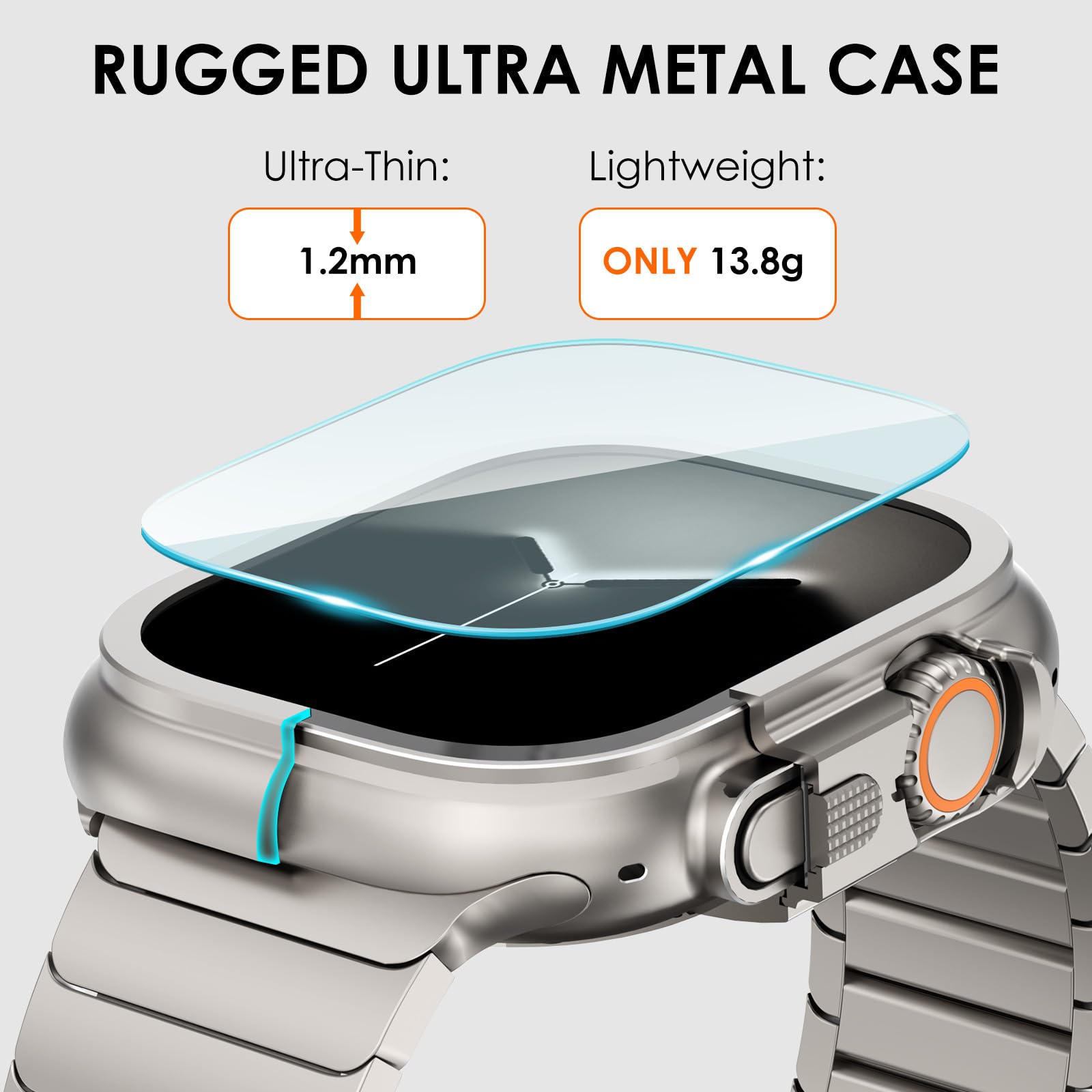 Amazon.co.jp: KADES 3イン1メタルケース Apple Watch Ultra 4/3/2/1