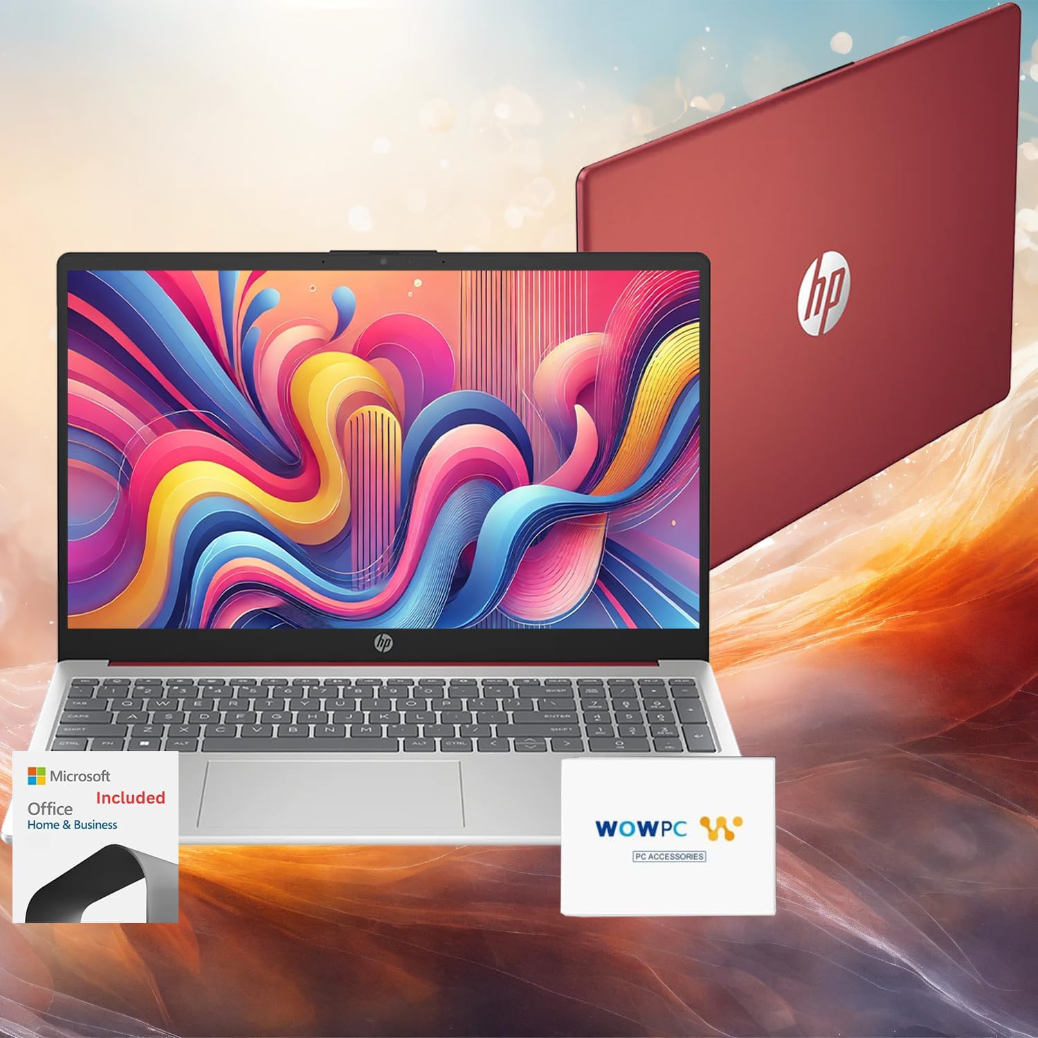 HP Go Slim 15.6" Laptop, 32GB RAM, 2TB Storage(1TB External SSD and 1TB Cloud Storage), Intel Quad-core Processor, Fast Wi-Fi 6, Upto 12 Hours Battery, Win 11 with Free 12-Month Microsoft Suite
