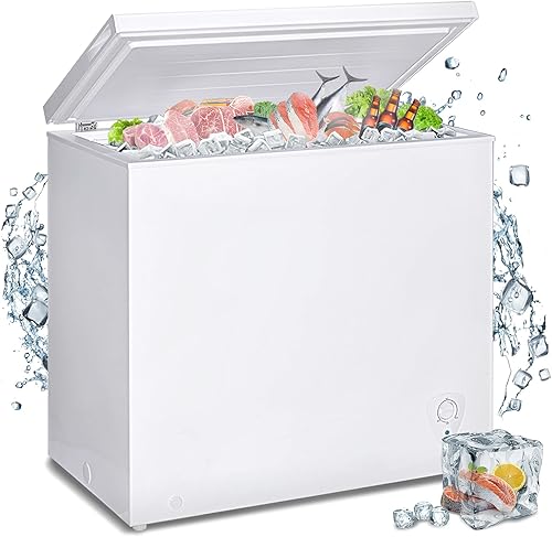 Congelador de pecho de 7 pies cúbicos, puerta abierta superior independiente, congelador profundo con control de termostato ajustable y cestas