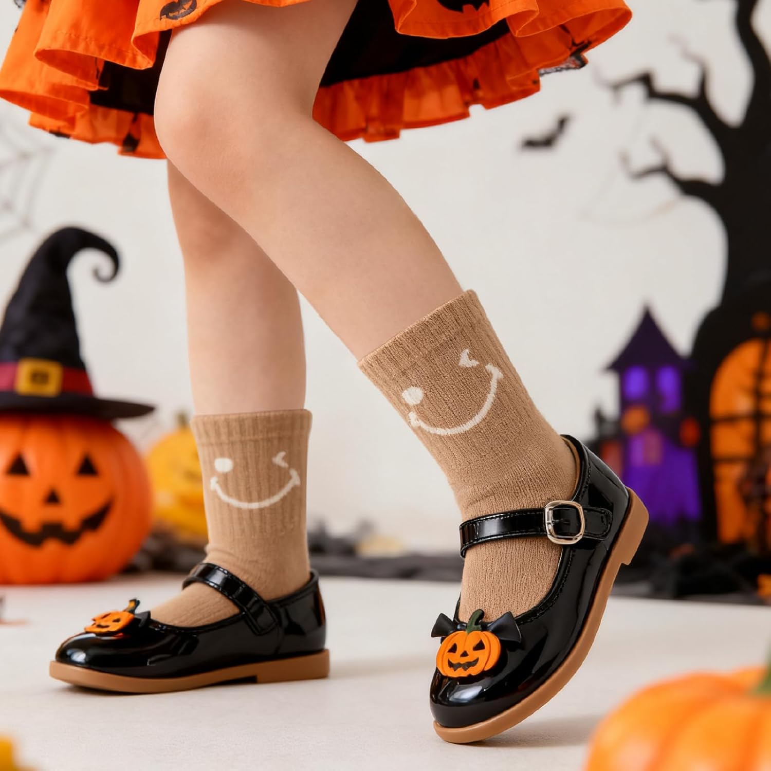 5 Pairs Boys Girls Crew Socks Cute Toddler Funny Ankle Sock Lovely Happy Face Cotton Tube Socks