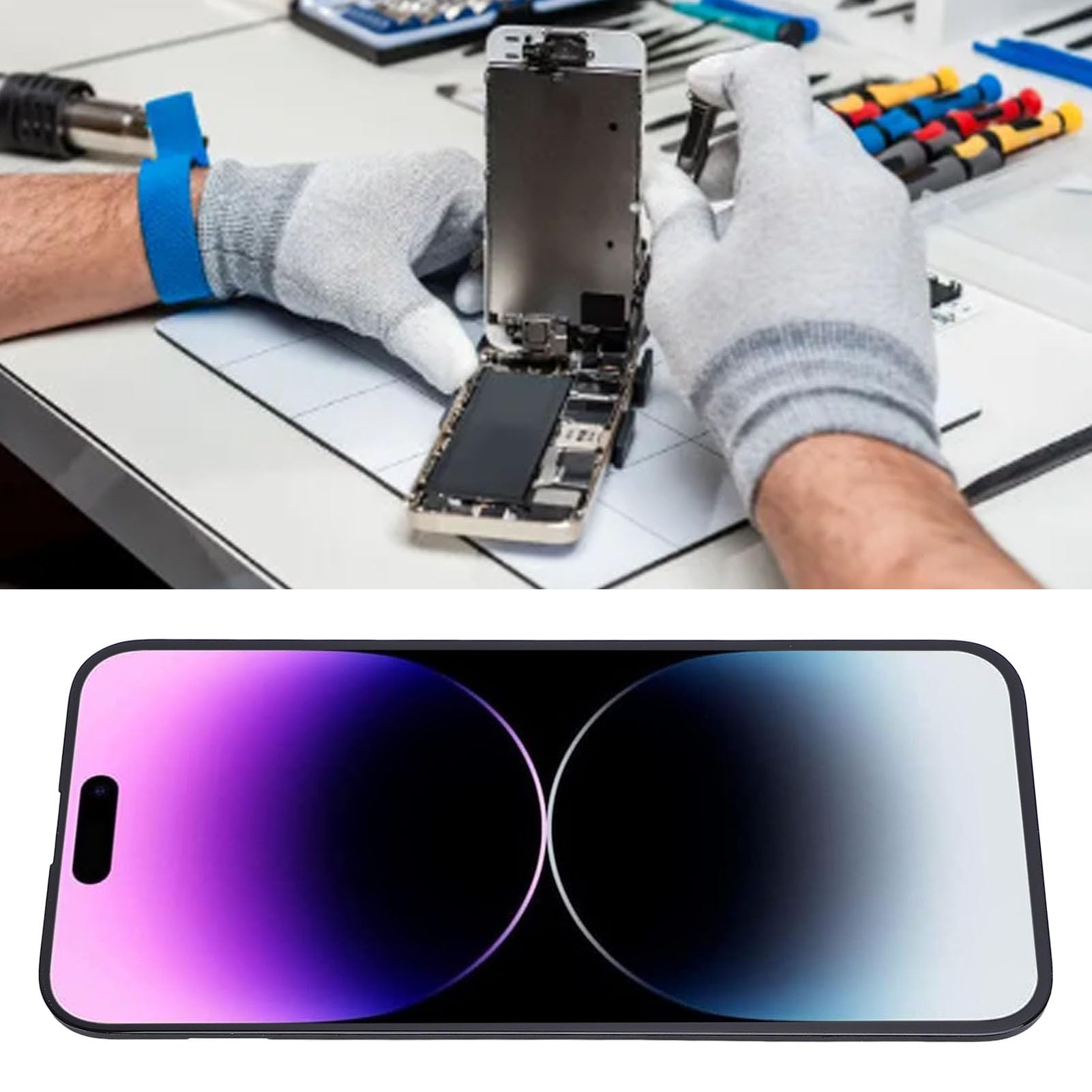Generic Zamiennik Ekranu Dotykowego Wyświetlacza LCD o Wysokiej Rozdzielczości 6,7 Cala dla Maksymalnie 14 Pro A2896, A2895, Idealny do Wymiany Wadliwego Ekranu