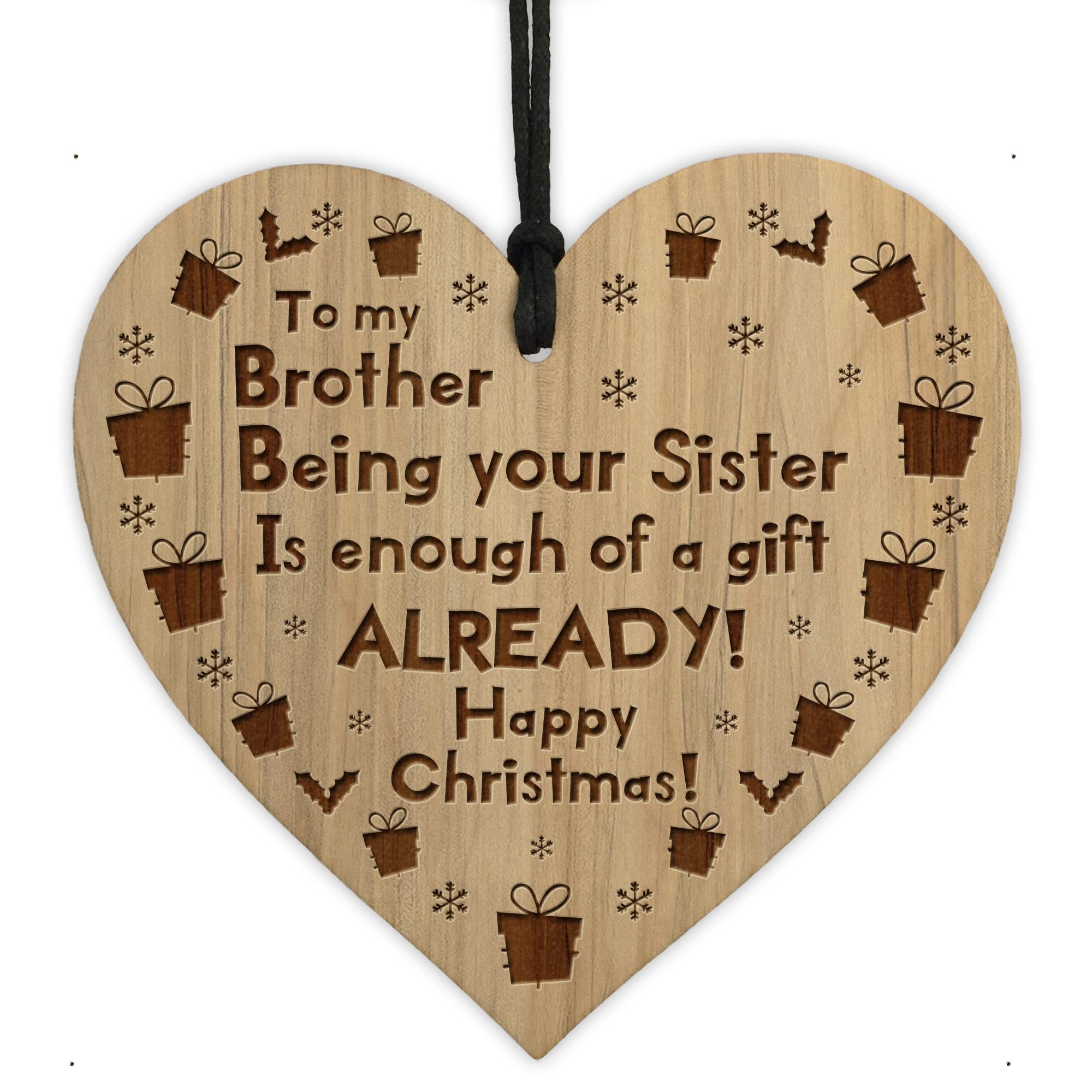 Red Ocean Brother Gifts For Christmas Novelty Funny Hilarious Gift For Him Engraved Sister Gifts Keepsake