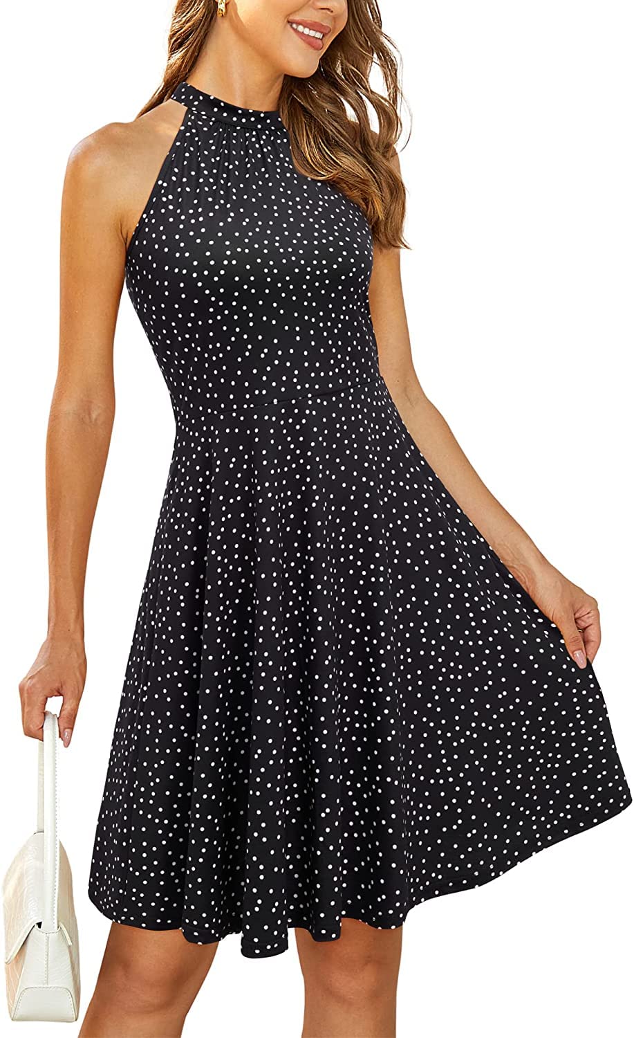 Women's Halter Neck Floral Summer Casual Sundress
