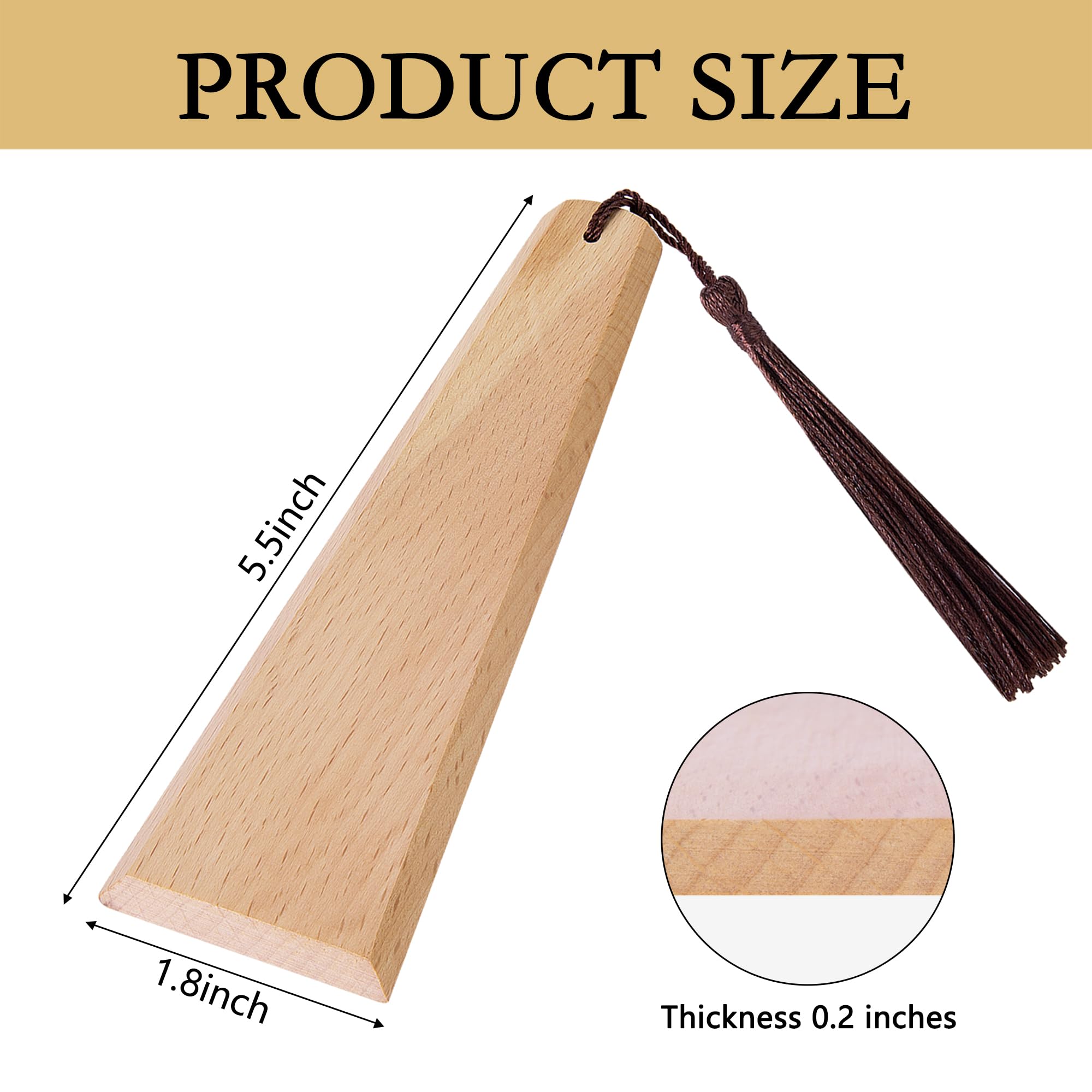 Nkiy Quen 2 Pcs Waxed Canvas Smoothing Tool-Wooden Waxing Tool to Apply Wax Evenly-Portable Wax Leather Care Kit for Boots Leather Zipper Stitching Seam