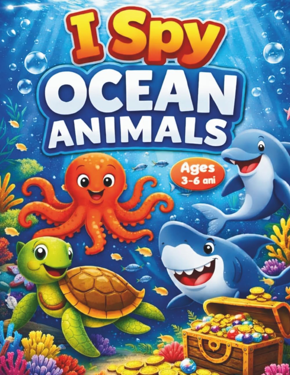 I Spy Ocean Animals for Kids Ages 3-6: Count, Trace and Play! Fun Ocean Activity Book with Mazes, Line Tracing and Coloring Pages for Preschool and Kindergarten (I Spy Animals Series)