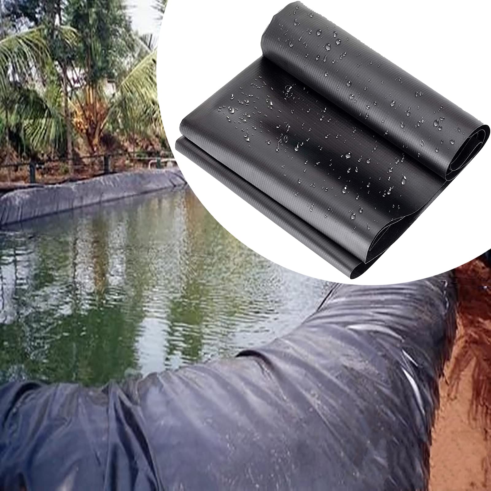 Bâche de bassin flexible noire pour réparer et étancher vos étangs