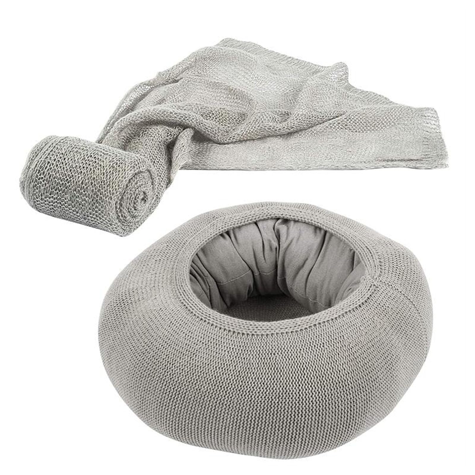 DSDGVDFBV Grey, Photography Props Pillow, Posing Pad Round Sofa Ripple Wrap Photo Props for Boys Boys Girls Comfortable And Skin-Friendly
