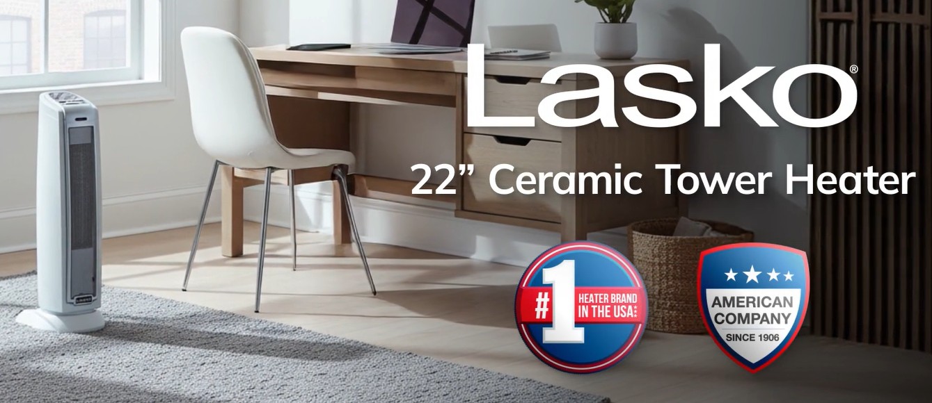 Amazon.com: Lasko Oscillating Ceramic Tower Space Heater for Home