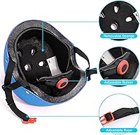 Vista 4 de Casco de bicicleta ajustable con gradiente de color para niños, cascos para niños pequeños para niños de 3 a 14 años, niñas, niños, jóvenes