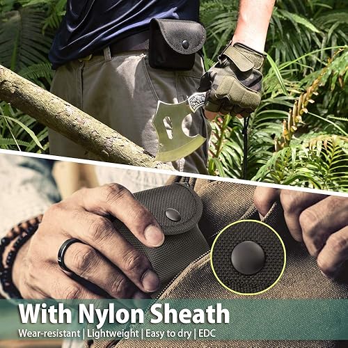 Miniatura 13 de NedFoss - Disco afilador con estuche, piedra de afilar de grano dual para exteriores, herramienta multiusos para afilar hachas, hachuelas