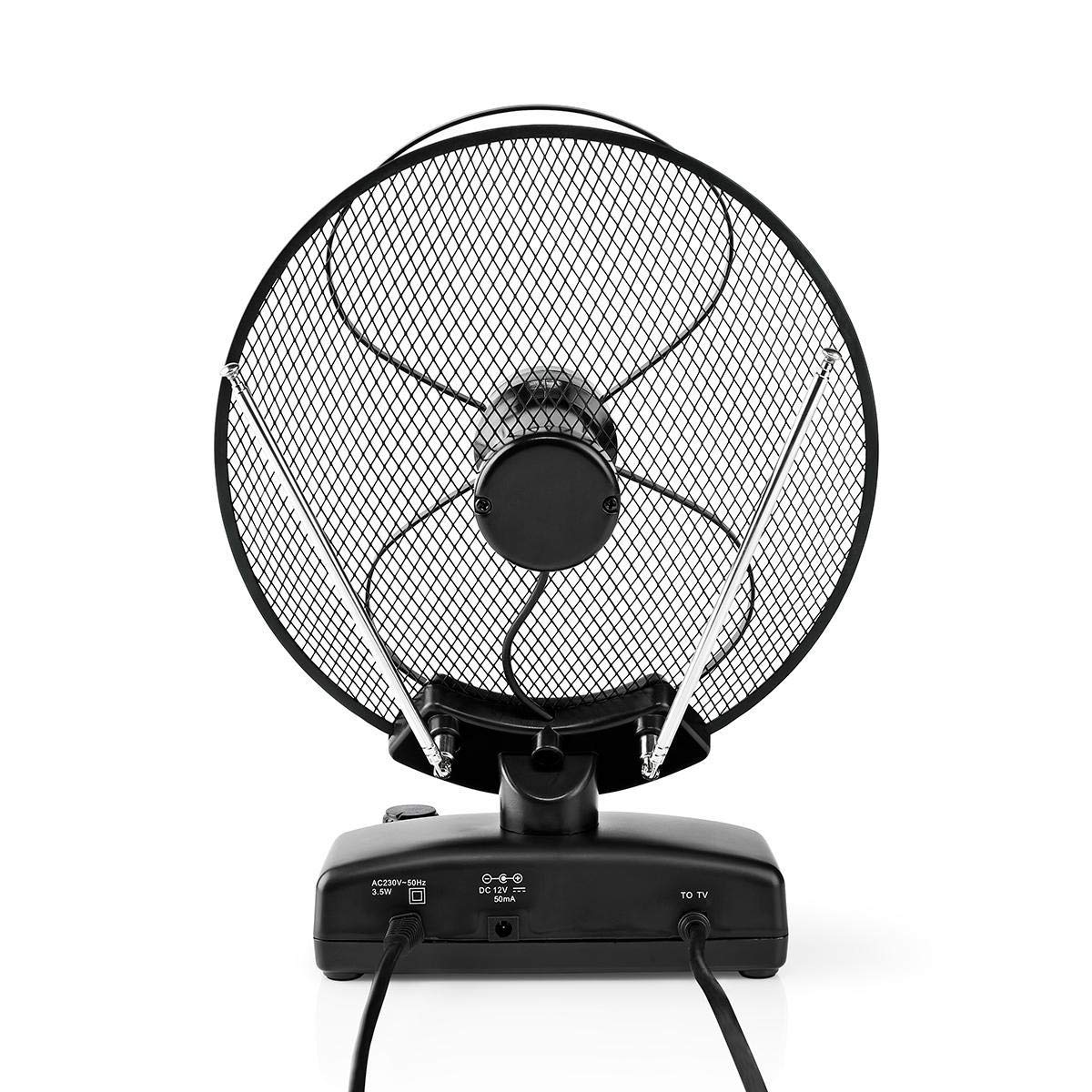 Nedis Antenne HDTV - Amplification 30-36 DB - FM/VHF/UHF - Portée 0-25 km - pour l'intérieur
