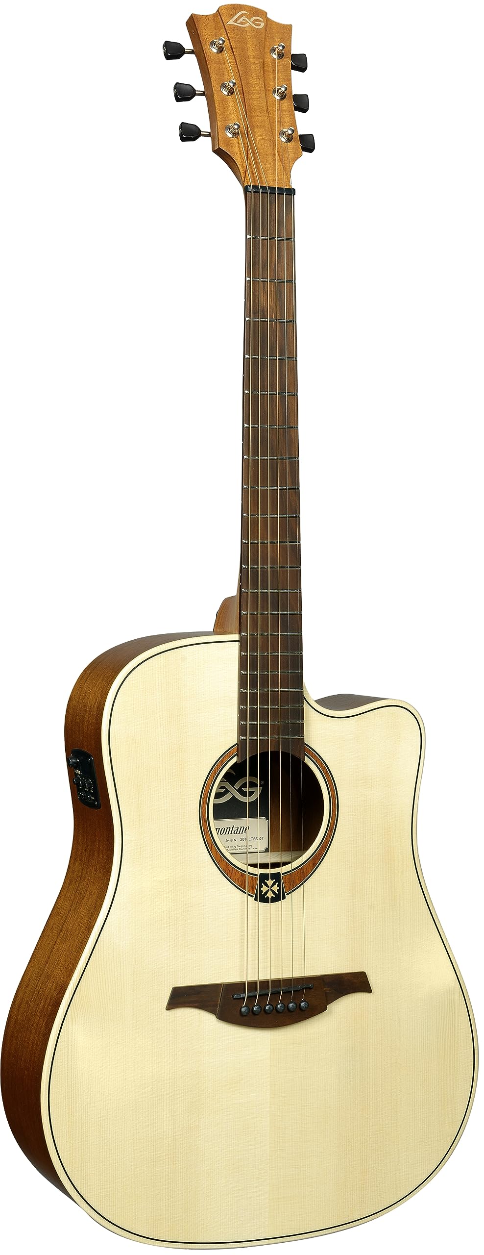 LAG エレアコ　スプルース　T70DCE-NAT Dreadnought Cutaway Acoustic-Electric Natural