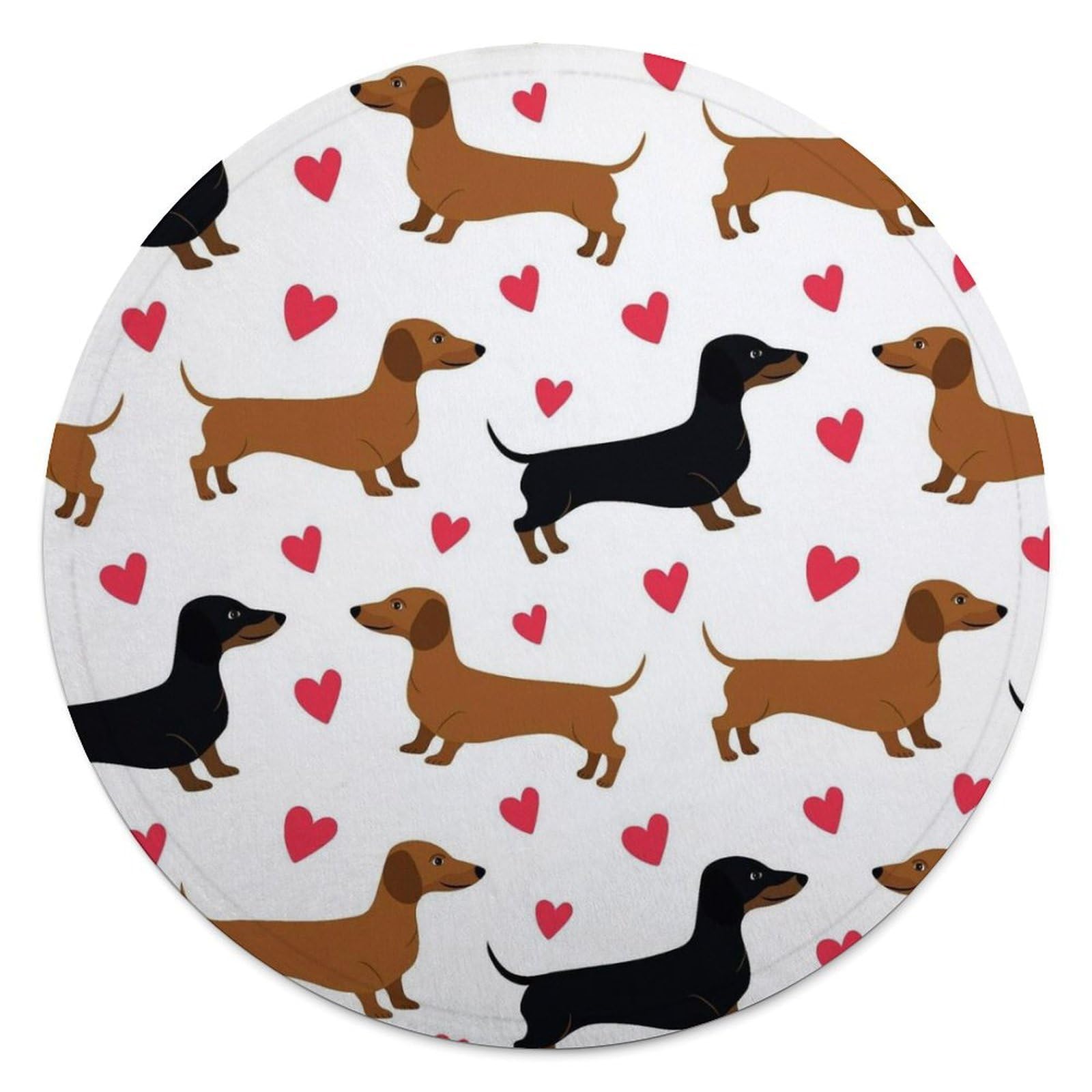 Couverture en flanelle teckel ronde anti-froid pour bureau
