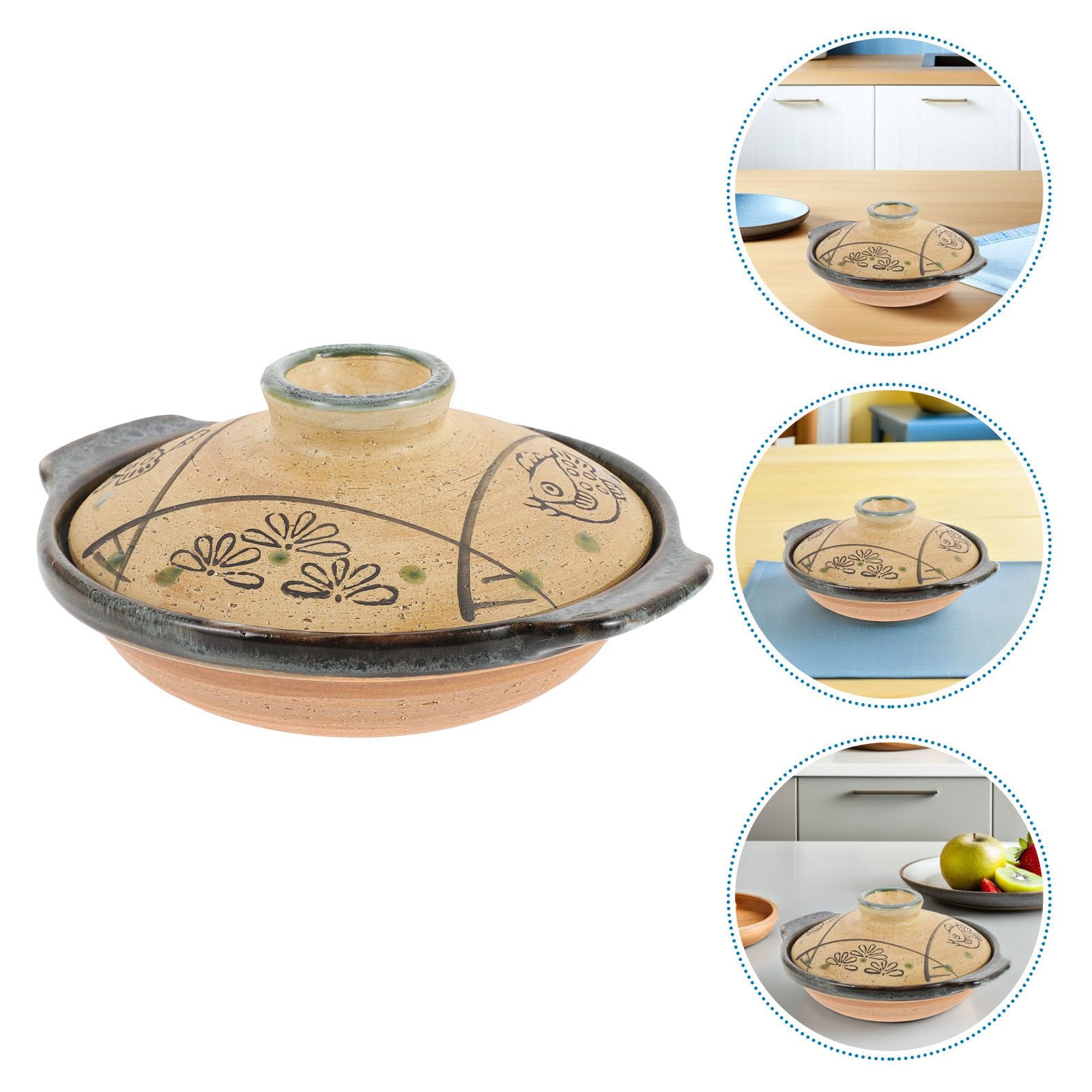 Olla de Barro China para Cocinar 450ml, Arcilla, Cocina Asiática