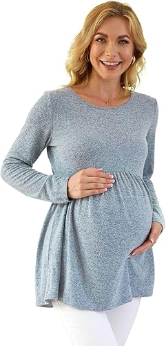 Miniatura 3 de Xpenyo Womens Maternity Tunics Long Sleeve Tops Fall Winter Shirts for Leggings Casual Pregnancy Clothes