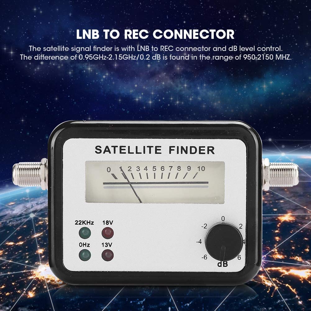 Digital Satellite Semaphore Finder, Portable Satellite Finder, Digital Semaphore Strength Meter, Semaphore Strength Meter Portable Satellite Finder for C/Ku Band, Lightweight and Compact Design