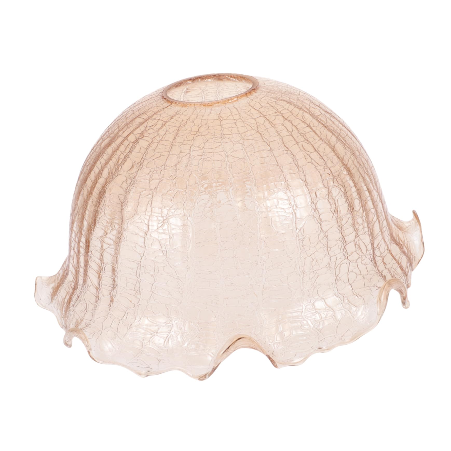 Amber Crackle Glass Lamp Shade for Pendant Light, Decorative Single Head