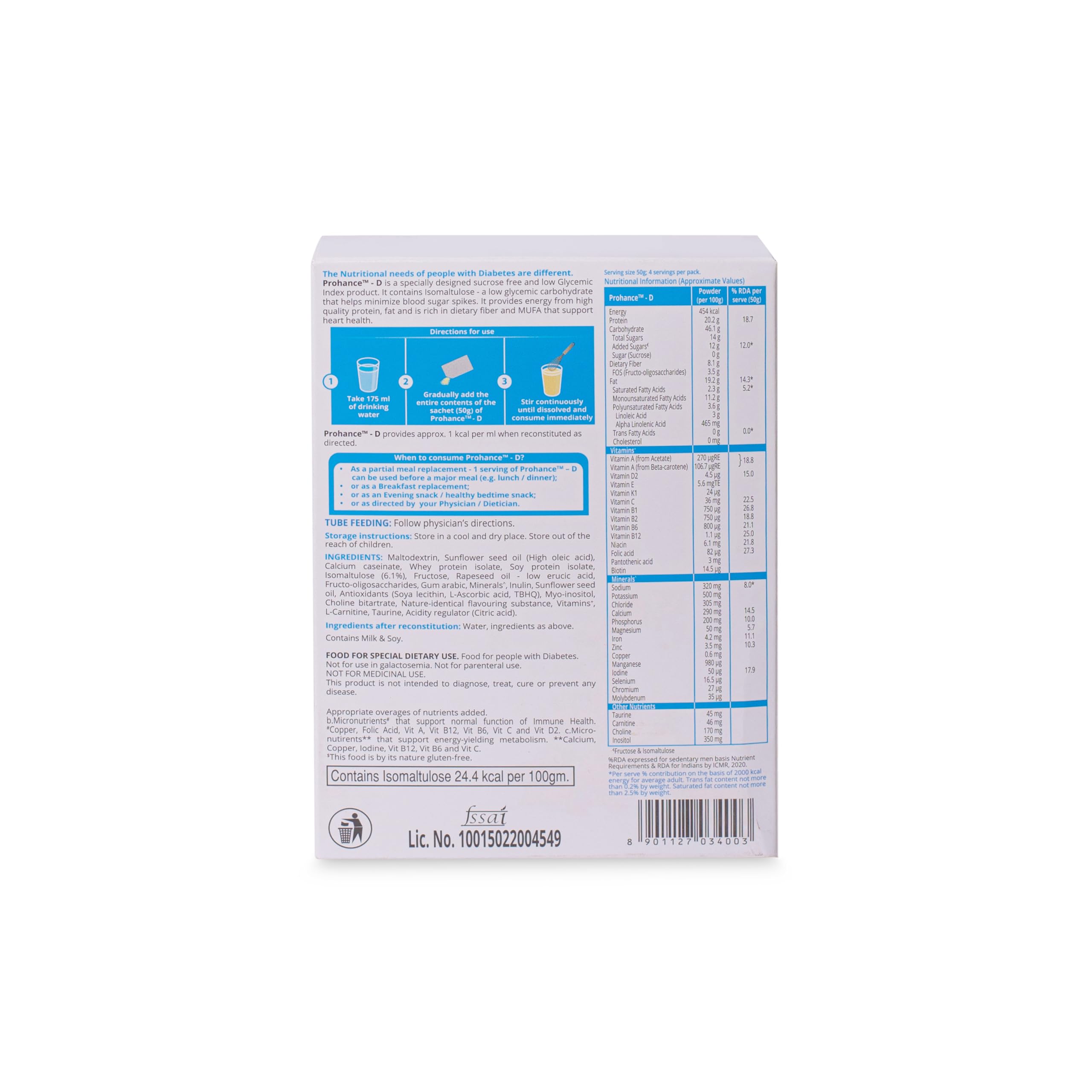 Prohance-D Vanilla Powder 200 gm 3