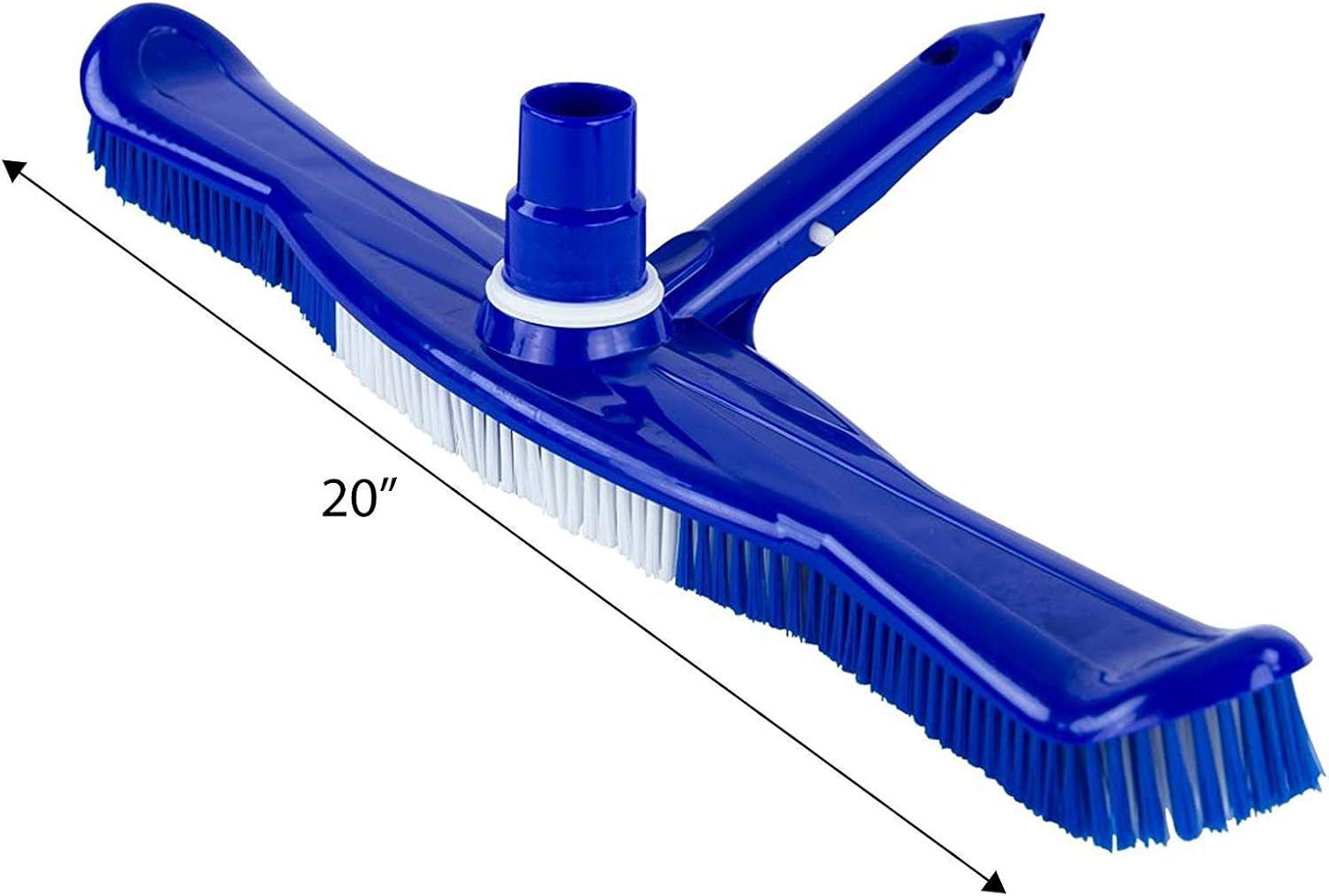 20-Inch Plastic Pool Vacuum Brush | Perfect for Cleaning Your Pool Wall | Compatible with Standard Telescoping Poles | Light Weight with Strong Nylon Bristles : Patio, Lawn & Garden