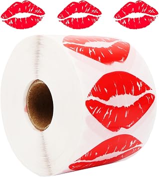1000pcs Kissing Lip Sticker Transparent Waterproof Fade-Resistant
