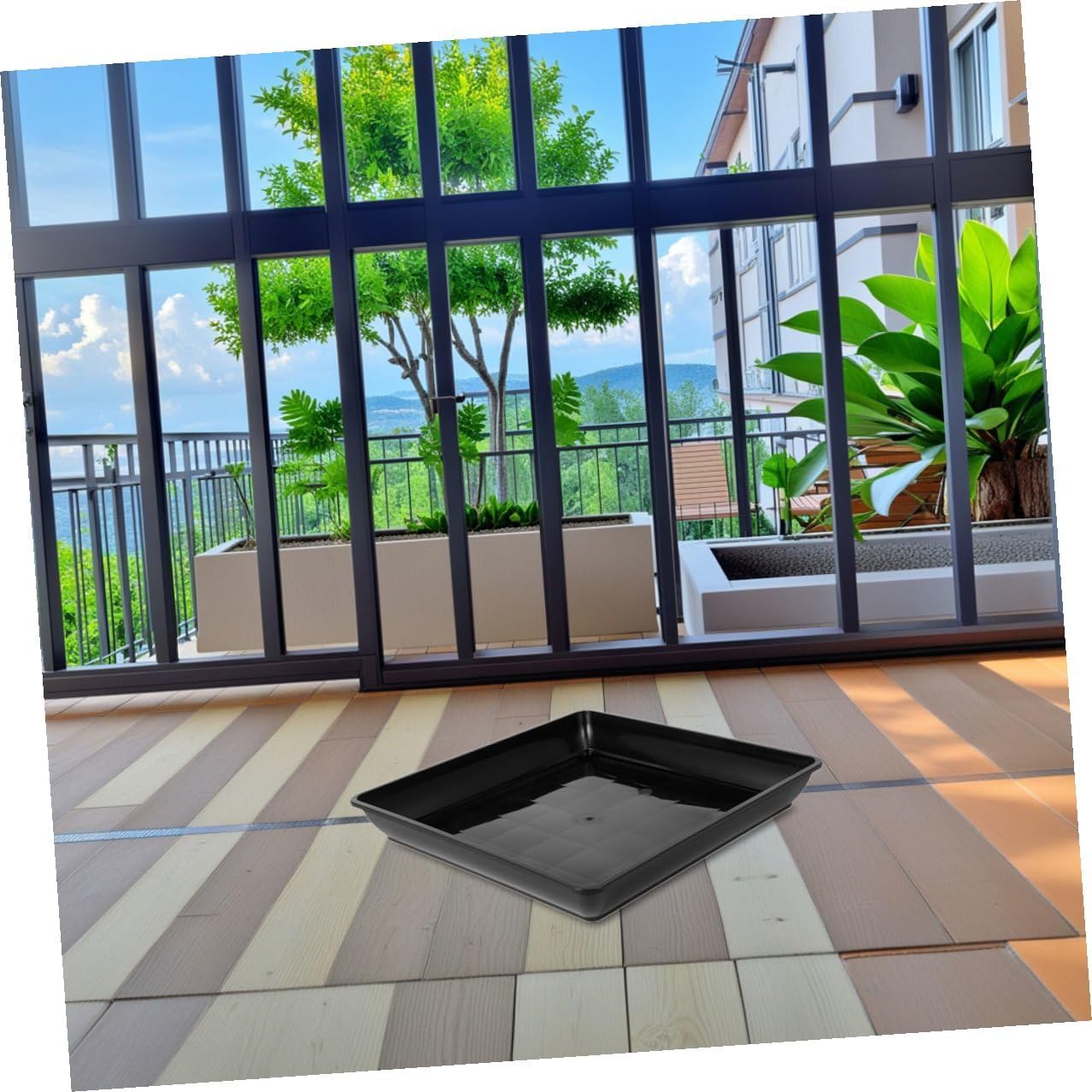 Square Flower Pot Tray Plant Saucers 15pcs Thickened Plastic Planting Saucer Base for Indoor Outdoor Balcony Garden Planter Drainage Water Catcher