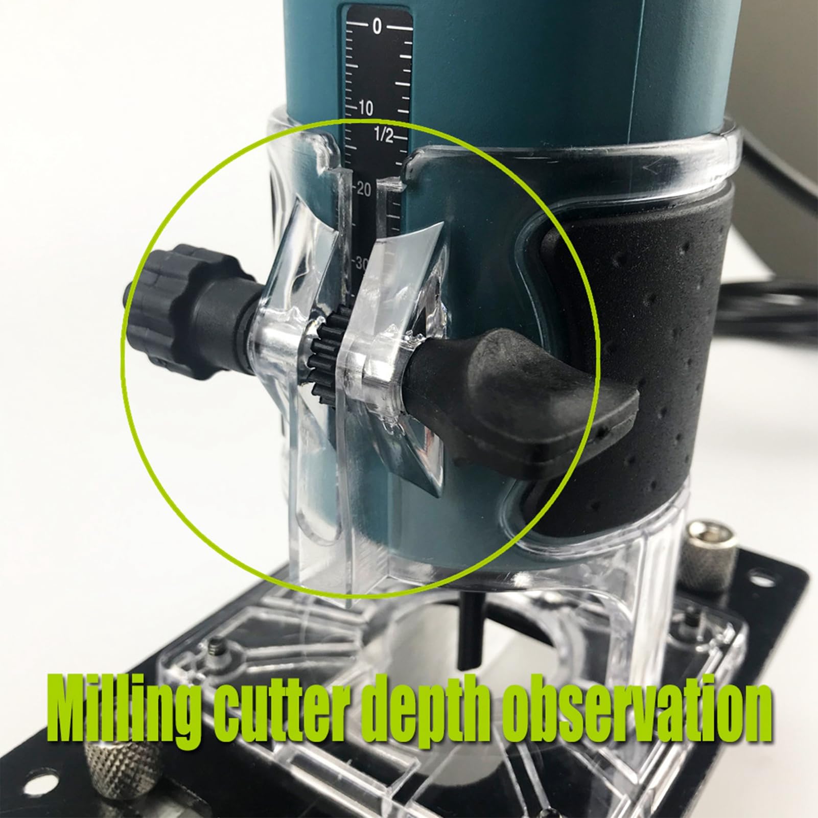 Soporte para máquina de ranurado y rebajado de madera 2 en 1, localizador ajustable para enrutador con conjunto de abrazaderas rectas y semipasantes para un trabajo preciso en