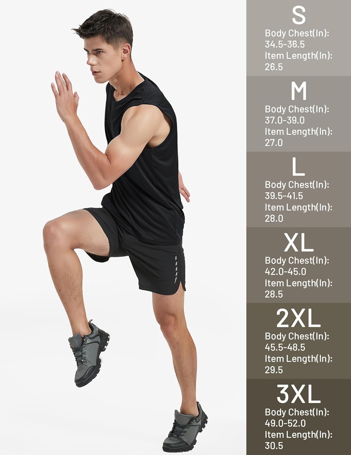 MIER Men's Workout Tank Tops UPF 50+ Swim Shirts Quick Dry Running Sleeveless UV Protection Muscle Tees - Image 6