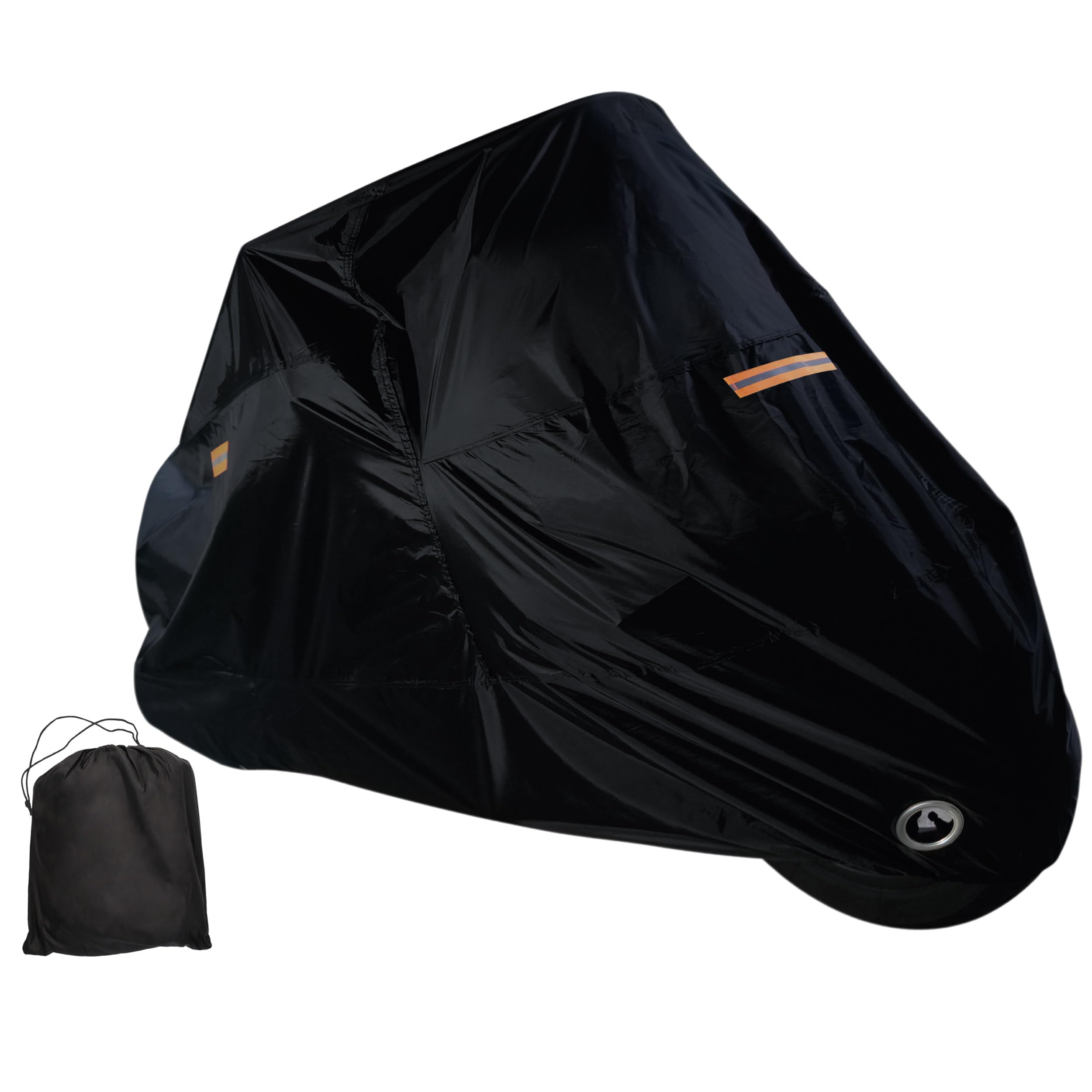 PMK GRUPO | Funda para Moto Impermeable 190T Talla L (245x105x125 cm) | Cubierta para Motocicleta y Scooter Exterior | Protector UV, Antirrobo con Ojal para Candado, Hebilla Antiviento y Reflectante