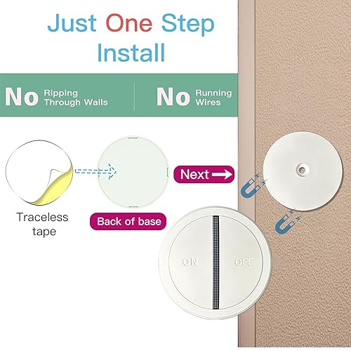 Miniatura 5 de UTOI Enchufe de salida de control remoto inalámbrico con interruptor remoto, interruptor de salida remoto de 15 A, control remoto de rango RF de 656