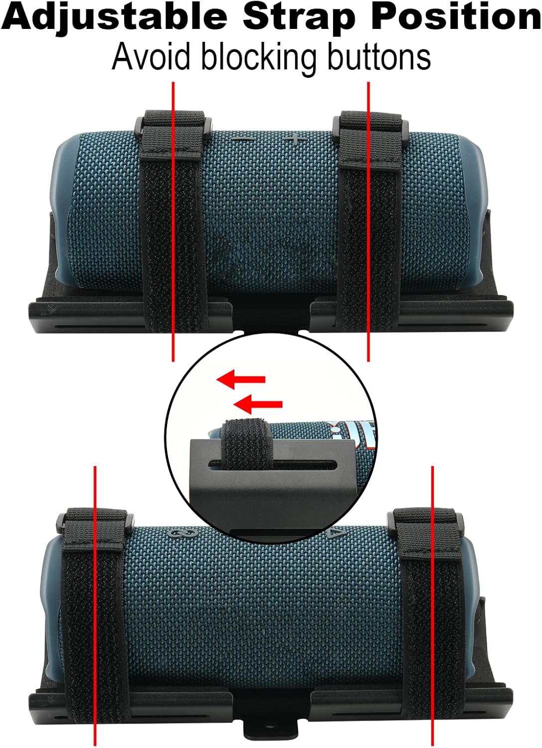 TXEsign Portable Speaker Mount for Jet Ski/Snowmobile/Boat/Motorcycle/Sea-Doo, Speaker Bracket Metal Wall Mount Holder for JBL Charge 4/JBL Charge 5/Flip 5/Flip 6/UE Boom 3/Wingman View Golf - Image 6