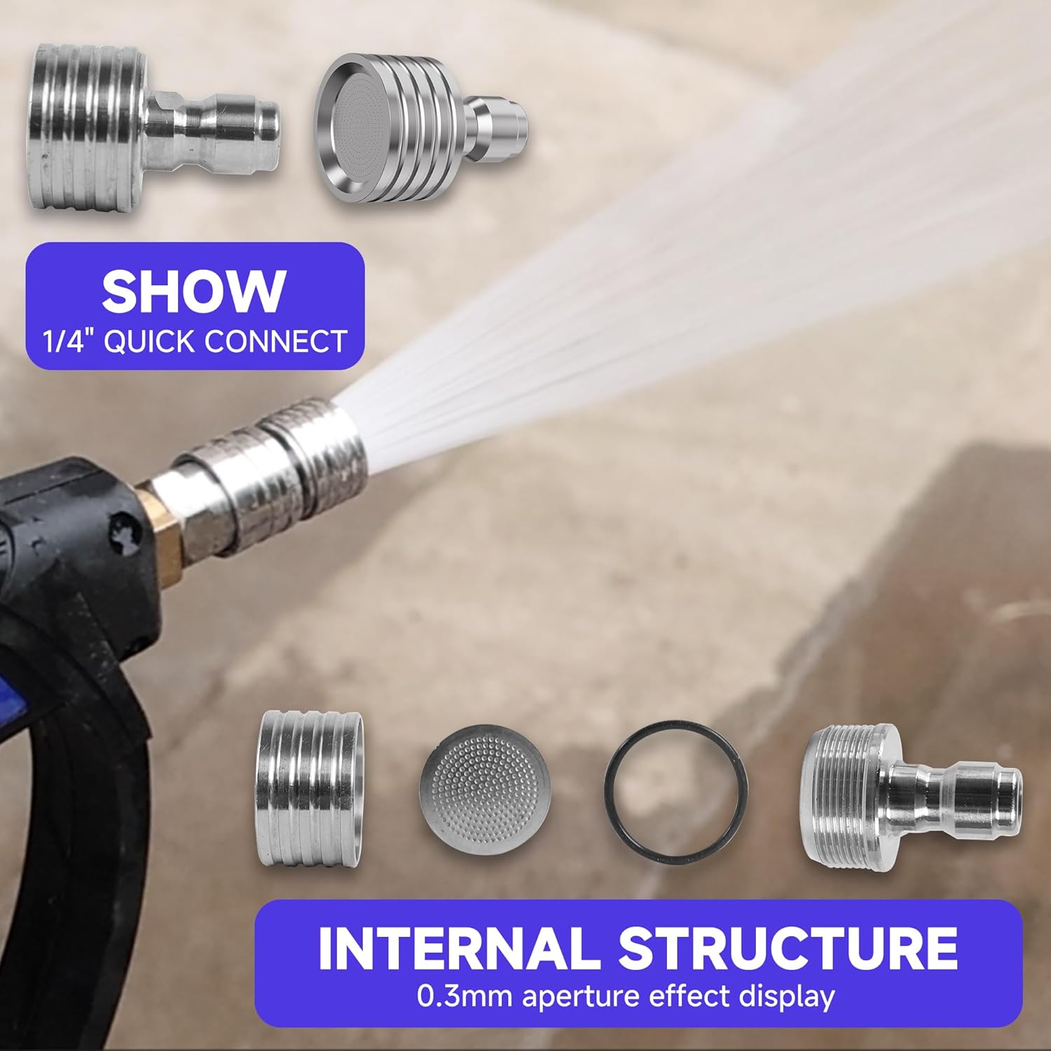 SITIMIMIL® Sewer Jetter Kit for Pressure Washer 100FT, 5800PSI Sewer Jetter Hose Kink-Free with 4 Nozzles, 1/4 Inch NPT Hose for Plumbers/Contractors/DIYers Drain Cleaning