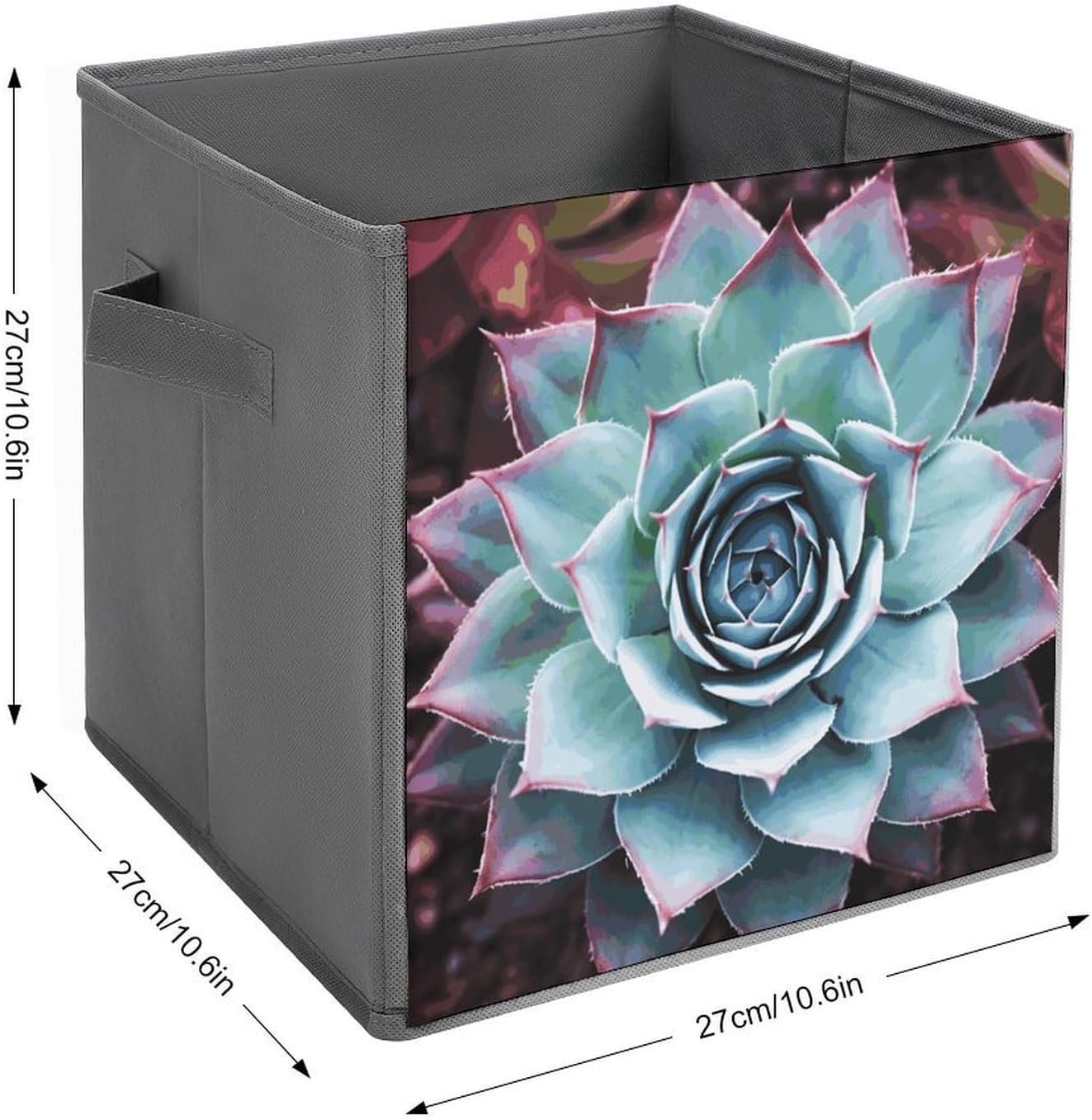 Folding Storage Bins Oxford Fabric Clothes Storage Boxes with Handles | Succulent Plant Cube Organizer, Easy to Store, Multi Functional Cube Storage Organizer for Office Bedroom