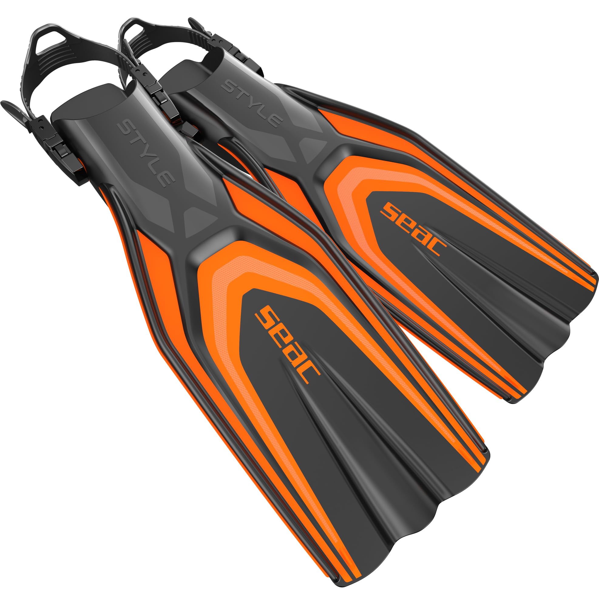 SEAC Style, Scuba Diving Fins for Professional and Recreational Use