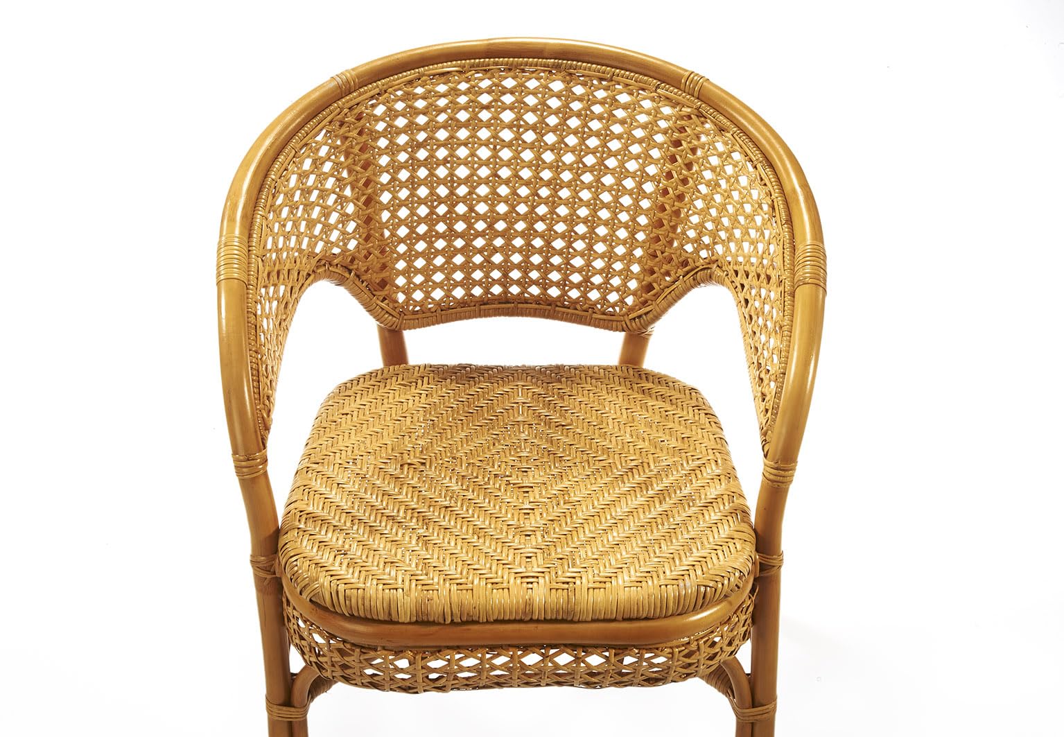 Kobolo Stuhl Rattanstuhl Sessel Rattansessel -Nimes- mit Wiener Geflecht - Natur