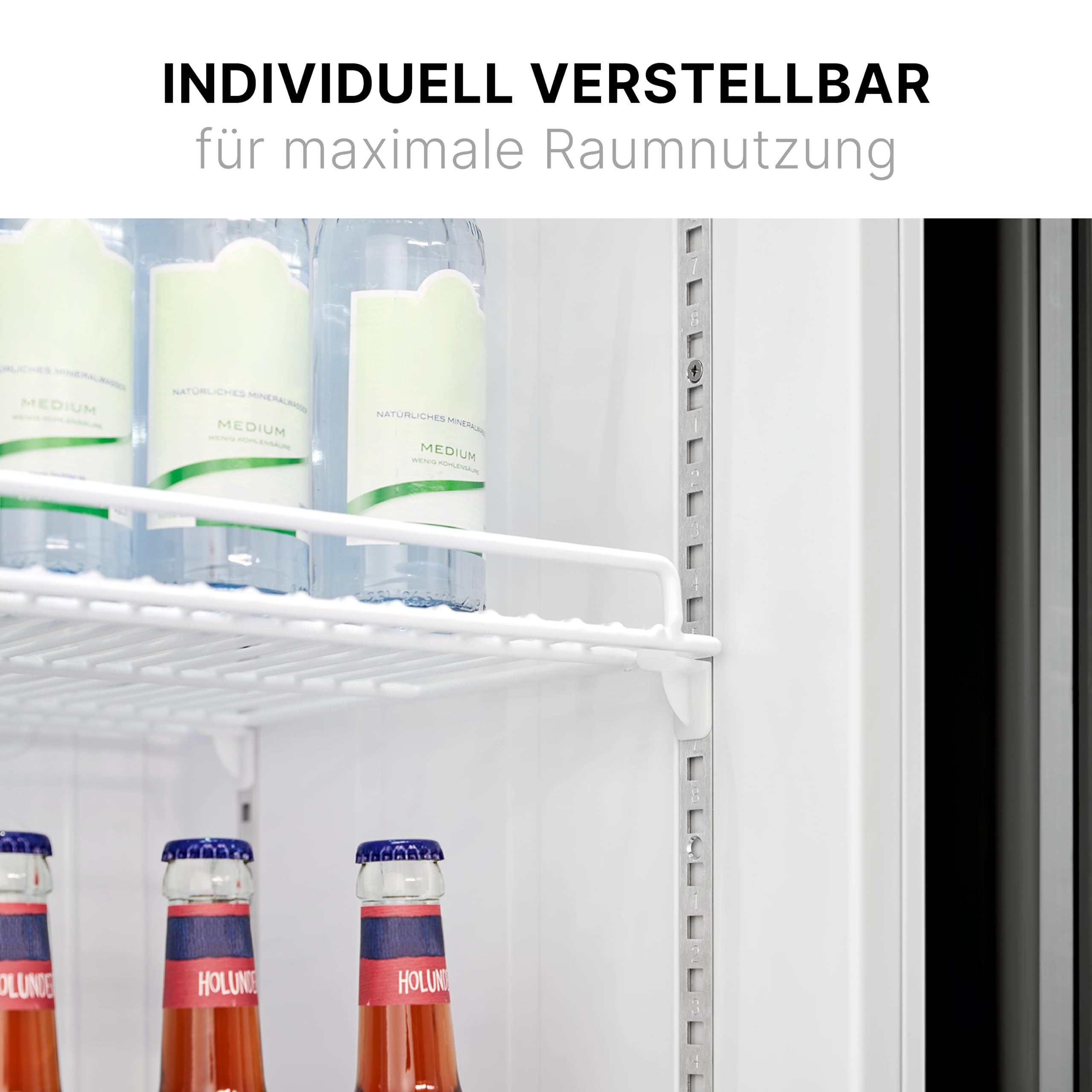 Bomann KSG 7351 Kühlschrank 347 Liter Getränkekühlschrank abschließbar Glastür LED-Licht schwarz