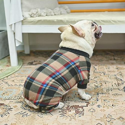 Miniatura 8 de SCENEREAL Pijamas para perros pequeños, medianos y grandes, suéter de Acción de Gracias, suave y cálido, ropa de otoño para perro, enterizo para