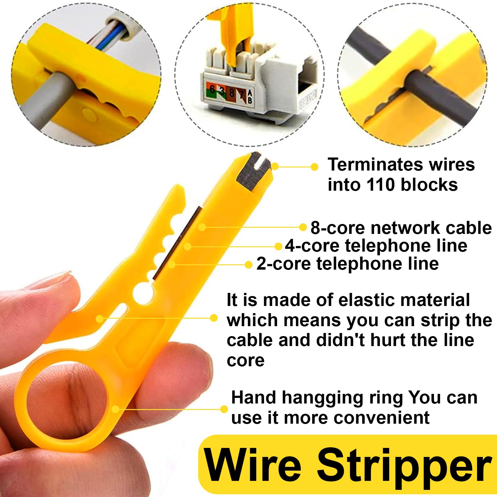 Kit di strumenti di rete – RJ45 Ethernet Computer Manutenzione Ethernet Crimpatrice Kit di riparazione LAN Taster Set per RJ45 Cat5e Cat 6 Cable Crimper Wire Cutter Internet Toolbox