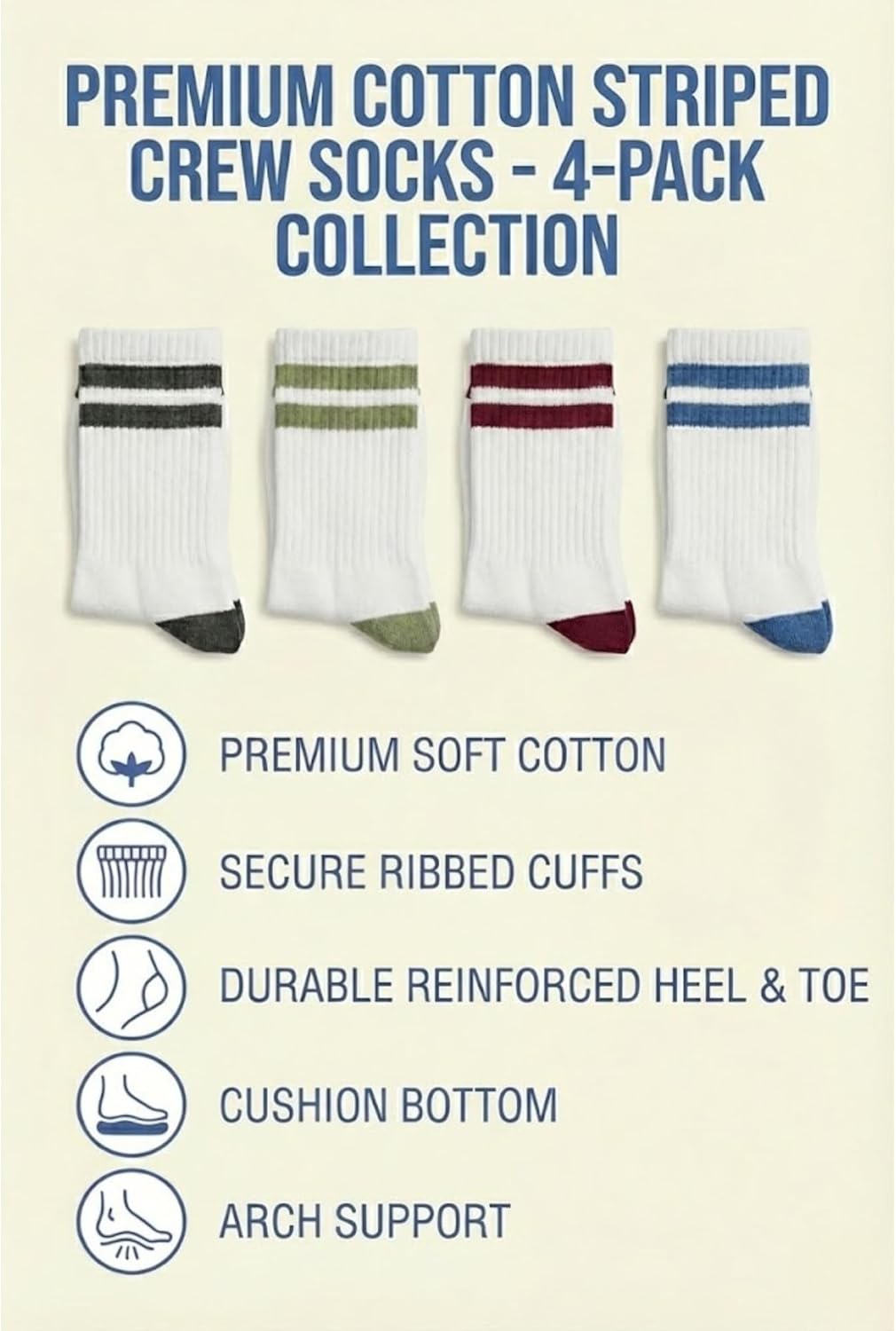 Retro Crew Socks for Women - Womens Crew Socks - Cute Sock - Image 4