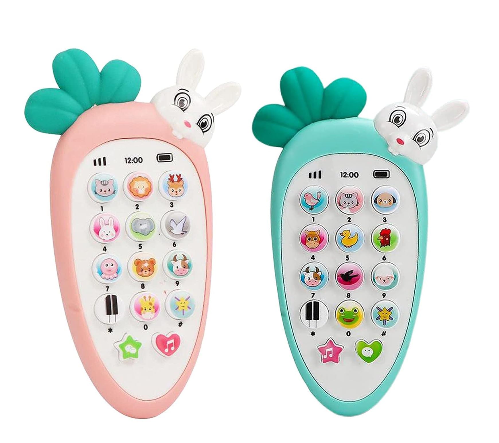 HALO NATION® Pack of 2 , Musical Multifunction Toy Smart Mobile Phone Telephone Educational Learning Toys with Lights and Sound Toys for Babies Kids Musical Toys (B0CPPJ4JB6) Amazon Price History, Amazon Price Tracker